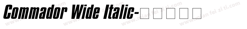 Commador Wide Italic字体转换